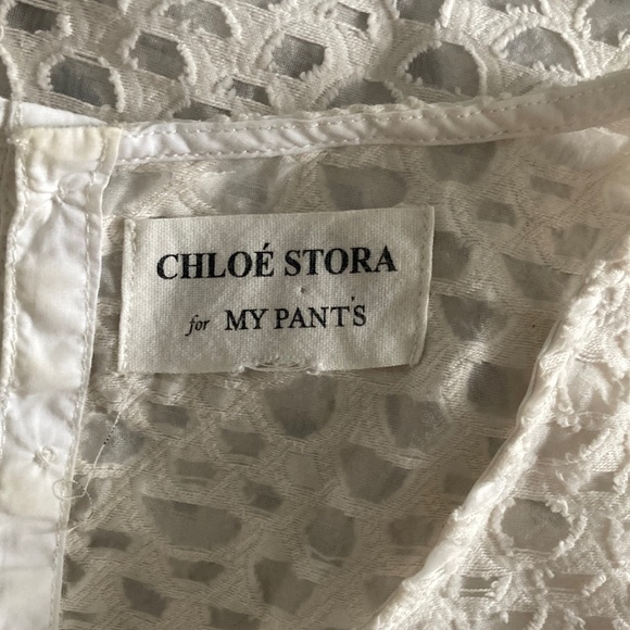 *last call* CHLOÉ STORA white snakeskin print blouse - Picture 5 of 12